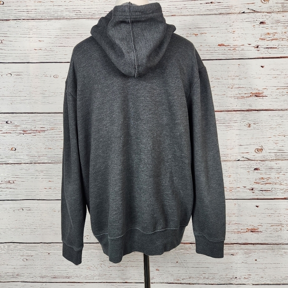 GAP Dark Gray Flag Print Hoodie Size M - Picture 2 of 6